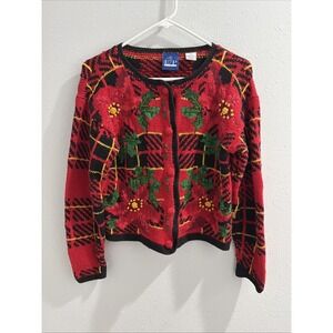 EP Pro Golf Cardigan Sweater Knit Christmas Medium‎